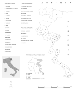 Gemeinden in Friaul-Julisch Venetien mit slowenischer Bevölkerung
